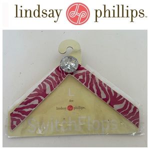 LINDSAY PHILLIPS SWITCH FLOPS NWT SIZE LARGE 9/10/11